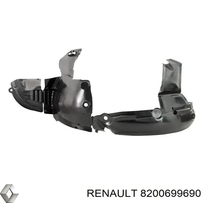 Guarda-barras esquerdo do pára-lama dianteiro para Renault Clio (LU)