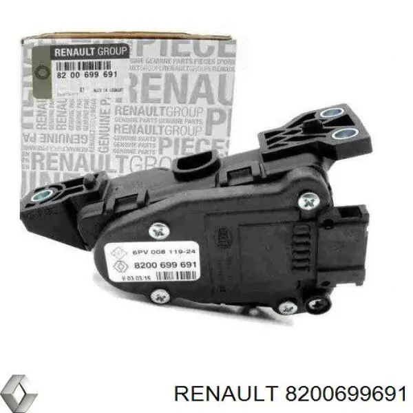 Купить 8200699691 Renault (RVI) Датчик положения педали акселератора (газа)