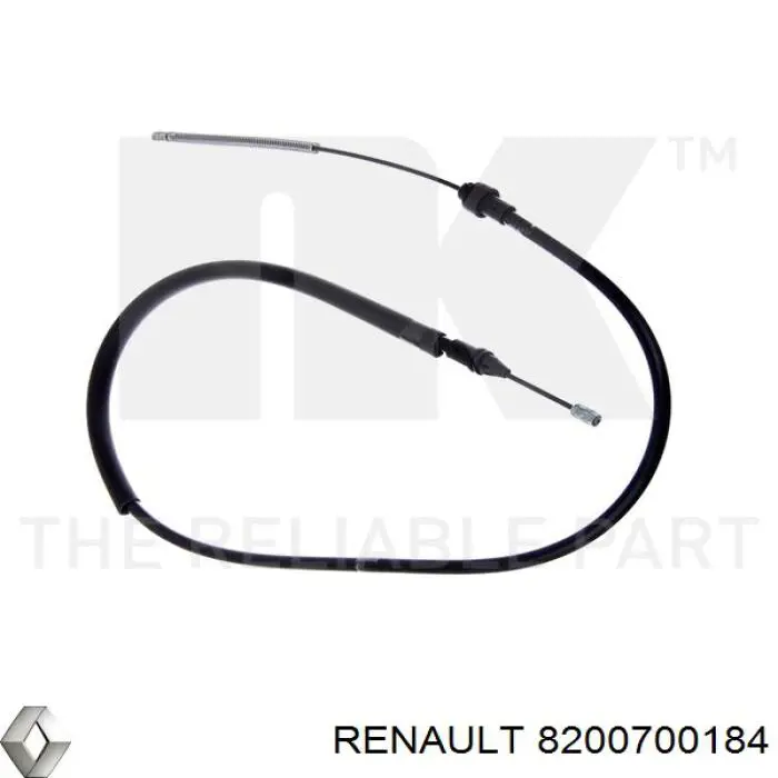 Трос стояночного тормоза задний правый Renault (RVI) 8200700184 цена, от 9.11 USD