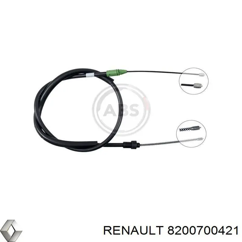 8200700421 Renault (RVI) трос ручного тормоза задний левый