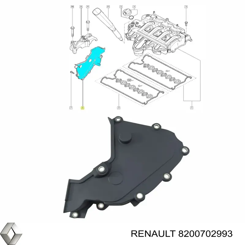 Защита ремня Грм Renault (RVI) 8200702993 цена, от 4.23 USD