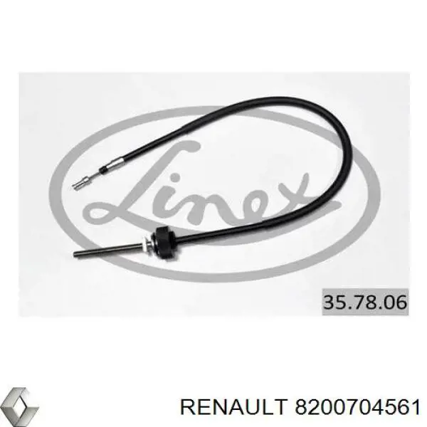 8200704561 Renault (RVI) трос ручного тормоза задний правый/левый