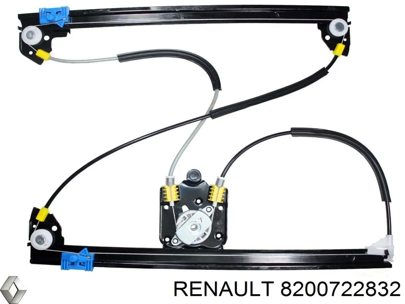 Mecanismo de acionamento de vidro da porta dianteira esquerda 8200722832 Renault (RVI)
