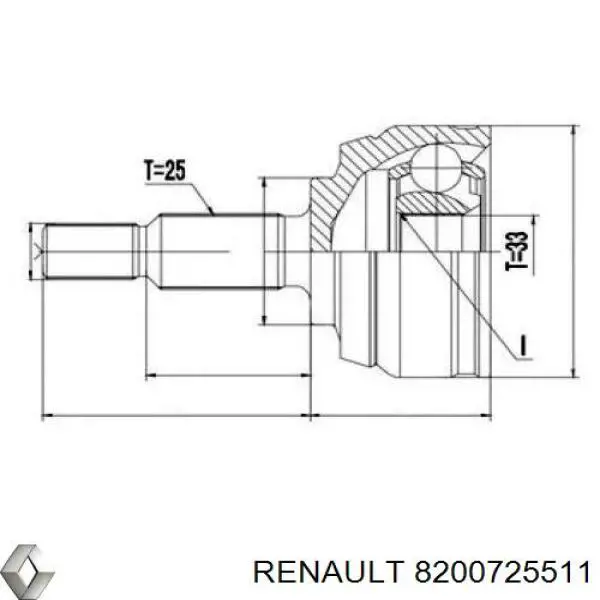 Привод передний правый Renault (RVI) 8200725511 цена, от 94.84 USD
