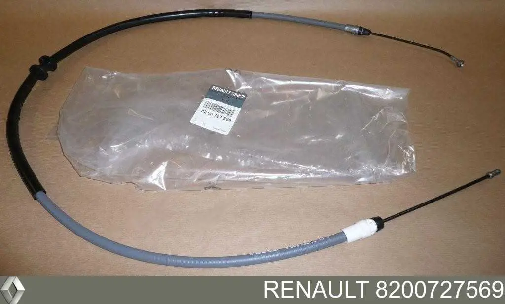 Задний трос ручника Renault (RVI) 8200727569 цена, от 24.82 USD