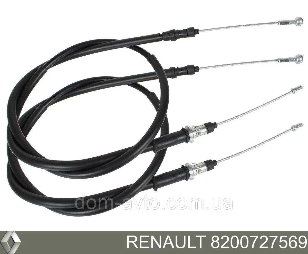 Трос ручного тормоза задний, правый/левый Renault (RVI) 8200727569