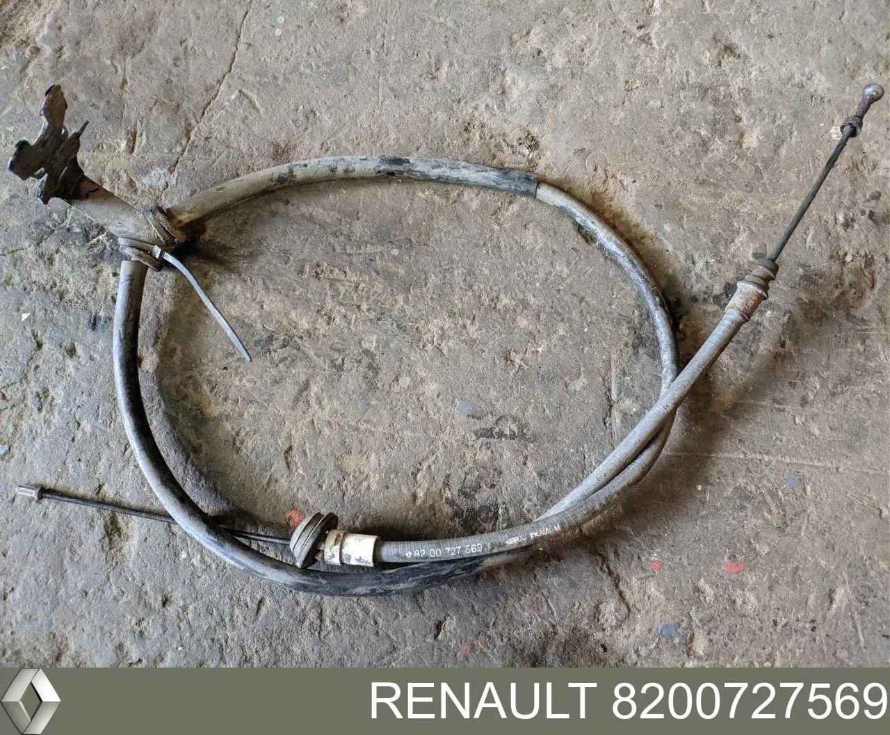 Задний трос ручника 8200727569 Renault (RVI)