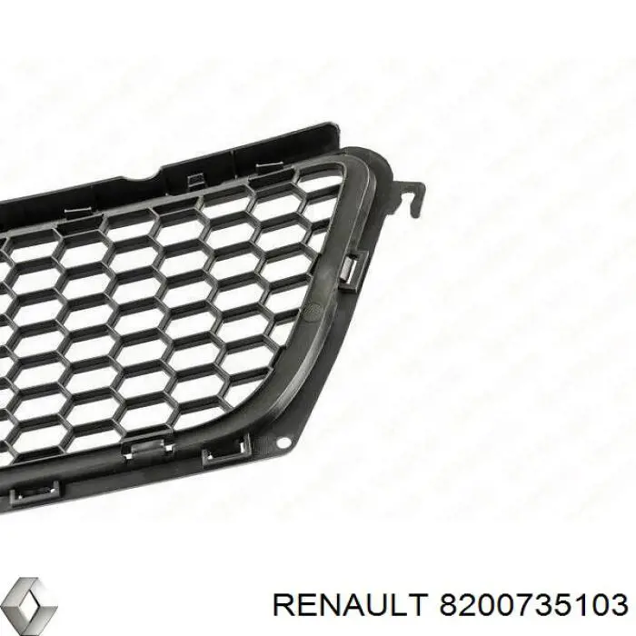 Решетка бампера переднего 8200735103 Renault (RVI)