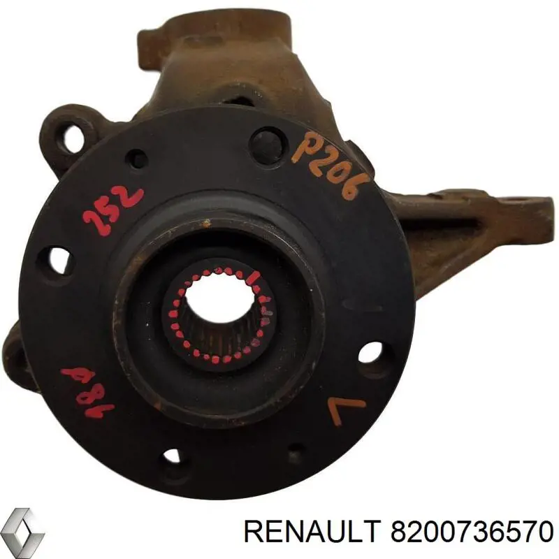 Купить 8200736570 Renault (RVI) Цапфа поворотная левая