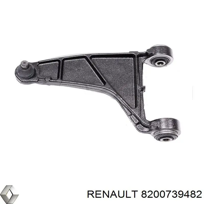 8200739482 Renault (RVI) braço oscilante inferior esquerdo de suspensão dianteira