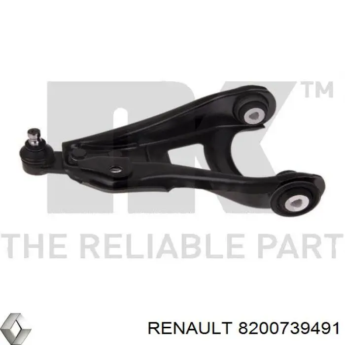 Левый рычаг передней нижней подвески Renault (RVI) 8200739491 цена, от 40.02 USD