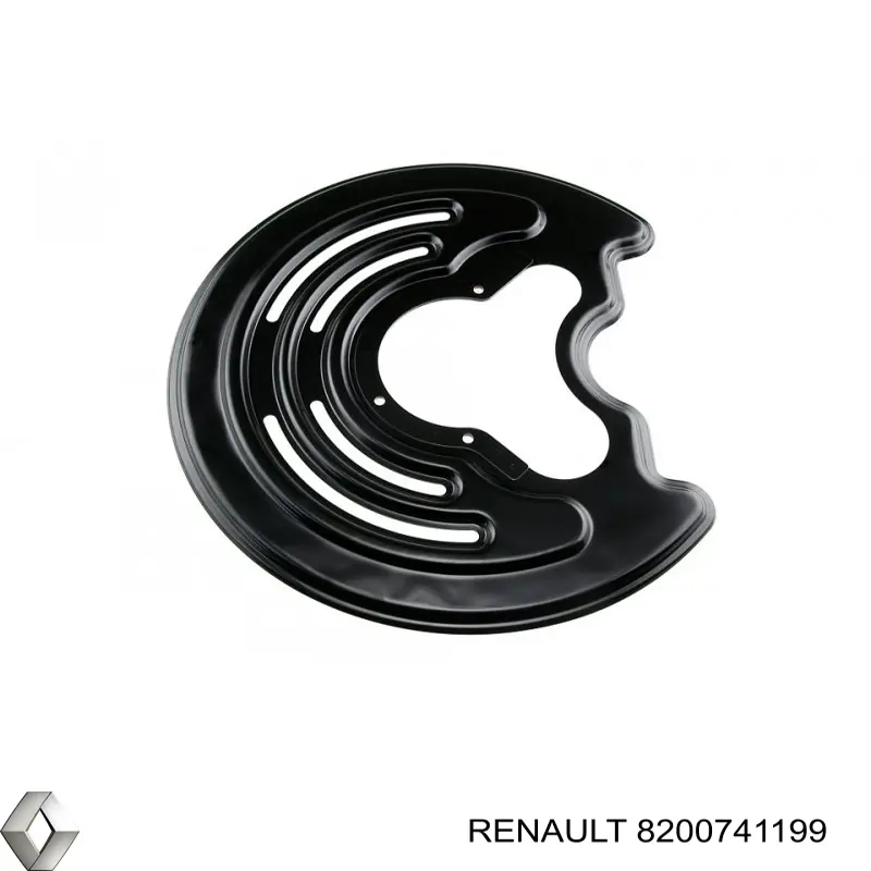 Chapa protectora contra salpicaduras, disco de freno trasero derecho 8200741199 Renault (RVI)