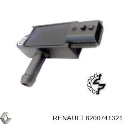 8200741321 Renault (RVI) sensor de pressão dos gases de escape