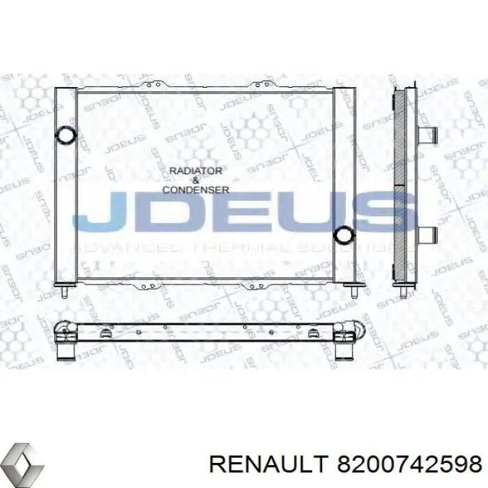 Купить 8200742598 Renault (RVI) Радиатор водяной