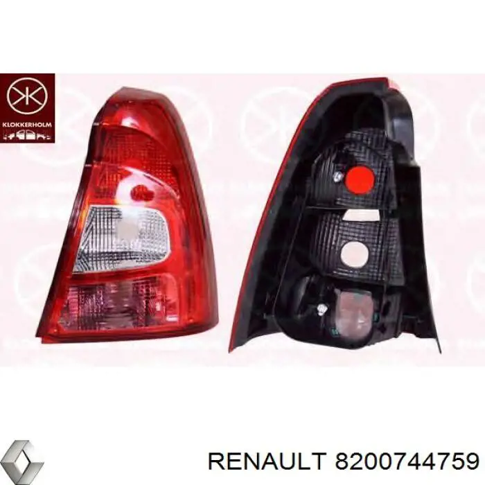 8200744759 Renault (RVI) lanterna traseira direita