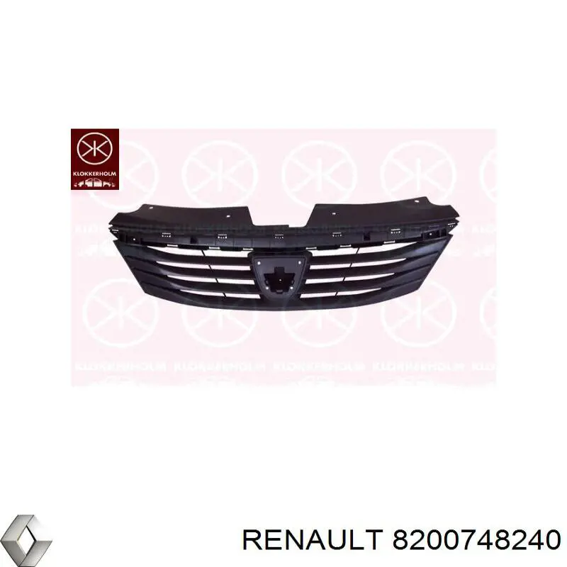 8200748240 Renault (RVI) grelha do radiador