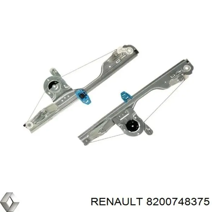 8200748375 Renault (RVI) mecanismo de acionamento de vidro da porta dianteira direita