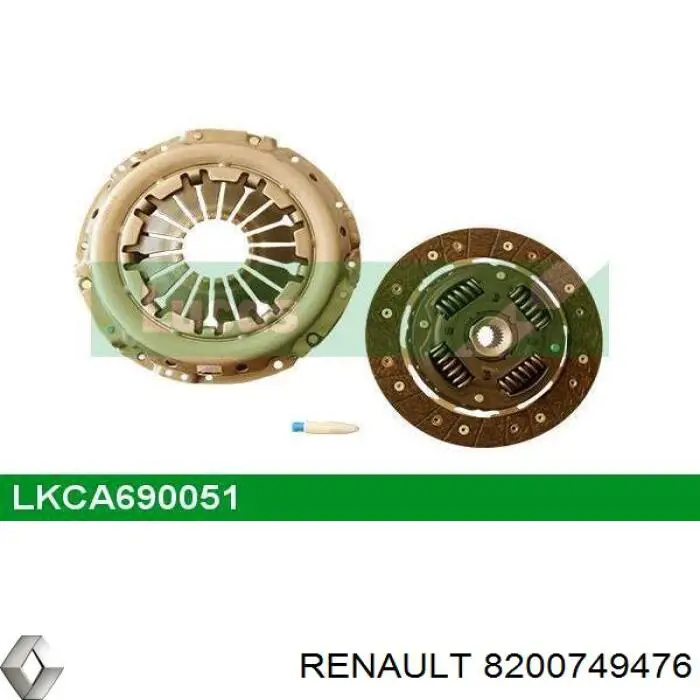 Купить 8200749476 Renault (RVI) Комплект сцепления (диск, корзина, подшипник)