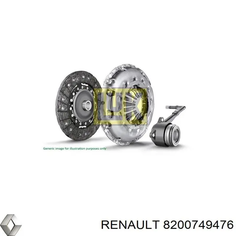 Комплект сцепления (3 части) Renault (RVI) 8200749476 цена, от 165.43 USD