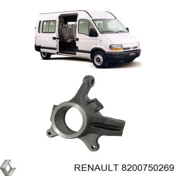 Цапфа (поворотный кулак) передний правый Renault (RVI) 8200750269 цена, от 47.04 USD