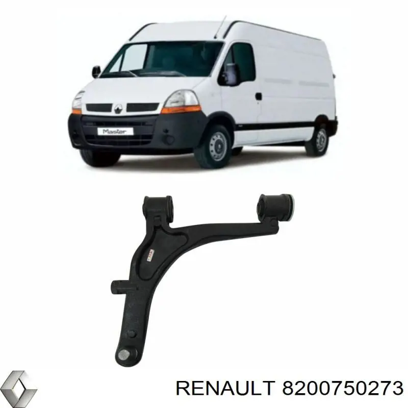 Левый рычаг передней нижней подвески Renault (RVI) 8200750273 цена, от 111.59 USD
