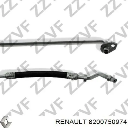 8200750974 Renault (RVI) mangueira de aparelho de ar condicionado, desde o secador até o vaporizador