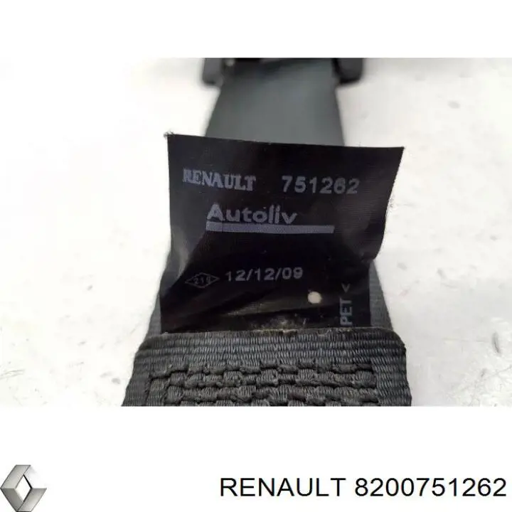 Ремень безопасности задний левый 8200751262 Renault (RVI)