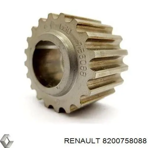 Engrenagem de cadeia da roda dentada de acionamento de cambota de motor 8200758088 Renault (RVI)