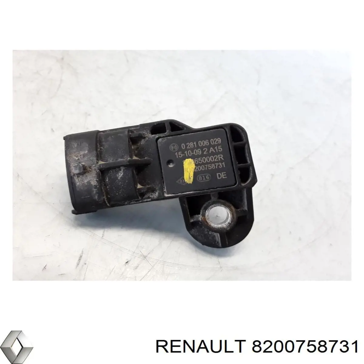 8200758731 Renault (RVI) sensor de pressão no coletor de admissão, map