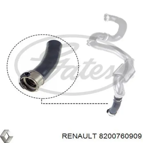 Шланг интеркуллера Renault (RVI) 8200760909