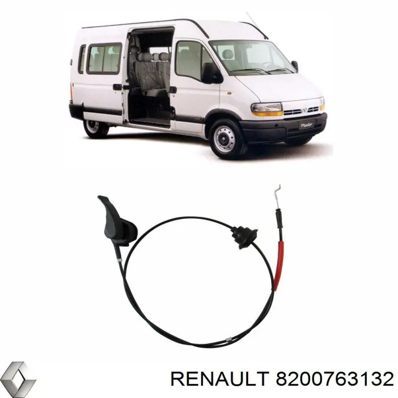 8200763132 Renault (RVI) Трос открытия капота