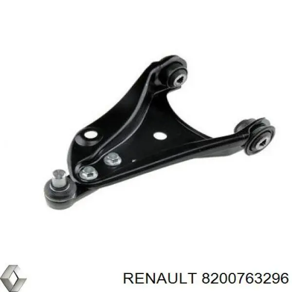 8200763296 Renault (RVI) braço oscilante inferior direito de suspensão dianteira