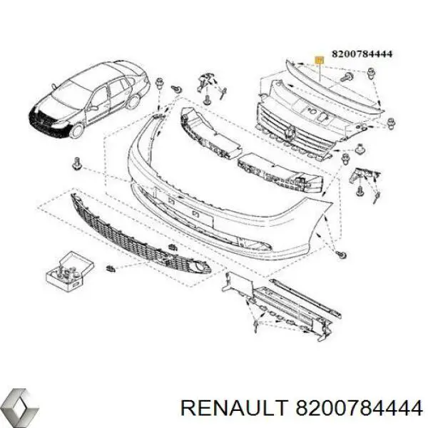 Moldura da capota para Renault Clio (LU)