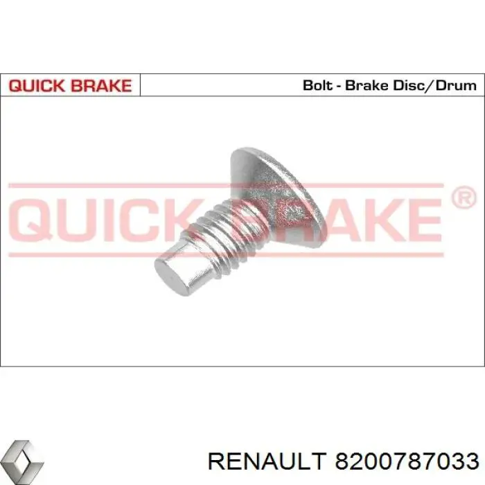 Болт тормозного суппорта 8200787033 Renault (RVI)