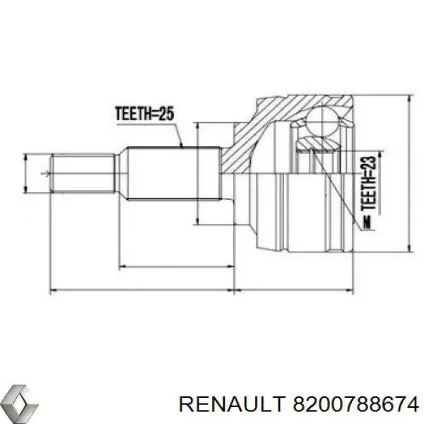Купить 8200788674 Renault (RVI) Вал приводной правый