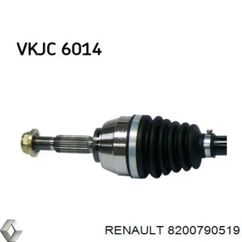 Правая полуось 8200790519 Renault (RVI)