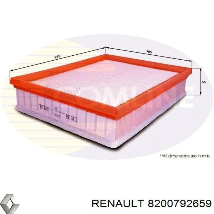 Элемент воздушного фильтра Renault (RVI) 8200792659 цена, от 9.88 USD
