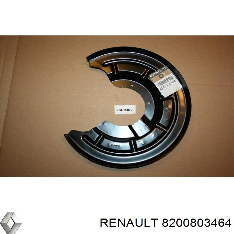 Chapa protectora contra salpicaduras, disco de freno trasero izquierdo 8200803464 Renault (RVI)