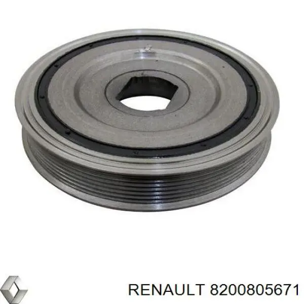 Шкив коленвала (демпфер) Renault (RVI) 8200805671 цена, от 104.29 USD