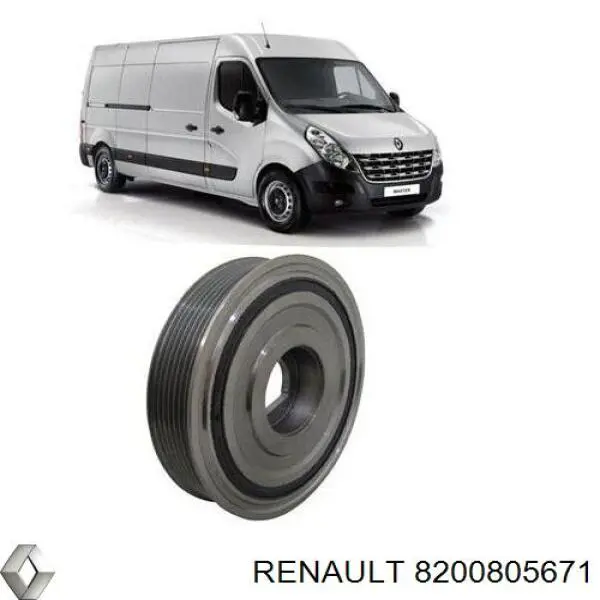 Шкив коленвала 8200805671 Renault (RVI)