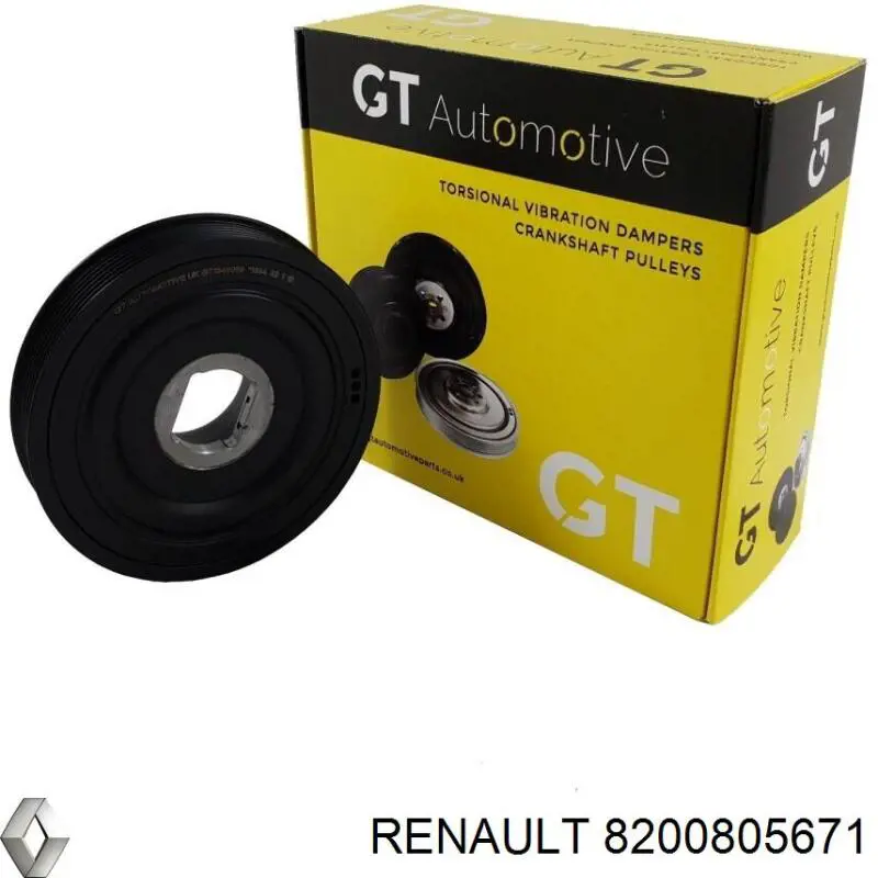 Шкив коленвала (демпфер) Renault (RVI) 8200805671 цена, от 104.29 USD