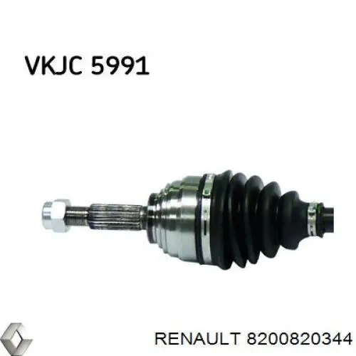 8200820344 Renault (RVI) semieixo (acionador dianteiro direito)