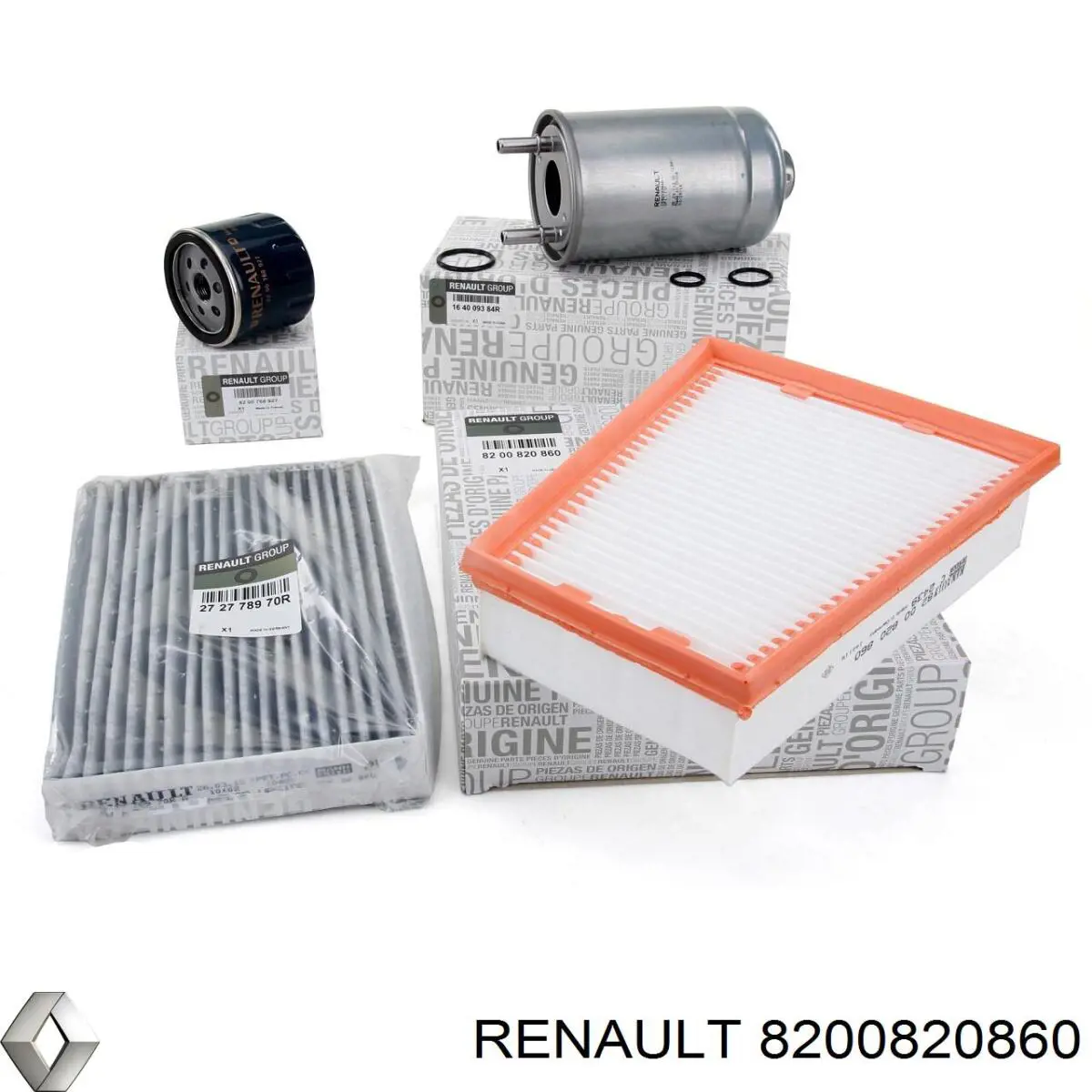 Filtro de aire 8200820860 Renault (RVI)