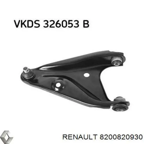 Левый рычаг передней нижней подвески Renault (RVI) 8200820930 цена, от 26.61 USD