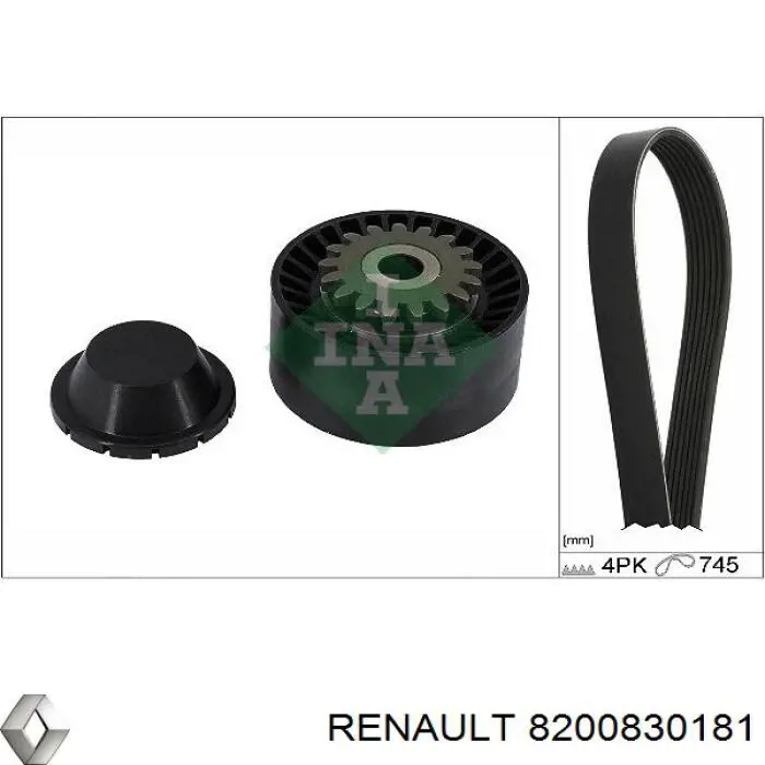 Купить 8200830181 Renault (RVI) Ремень генератора