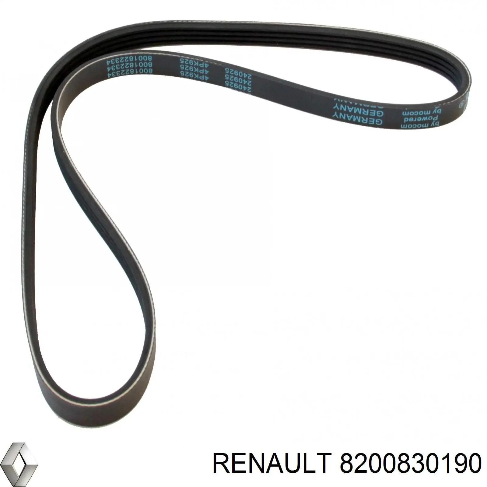 Клиновый ремень Renault (RVI) 8200830190 цена, от 5.56 USD