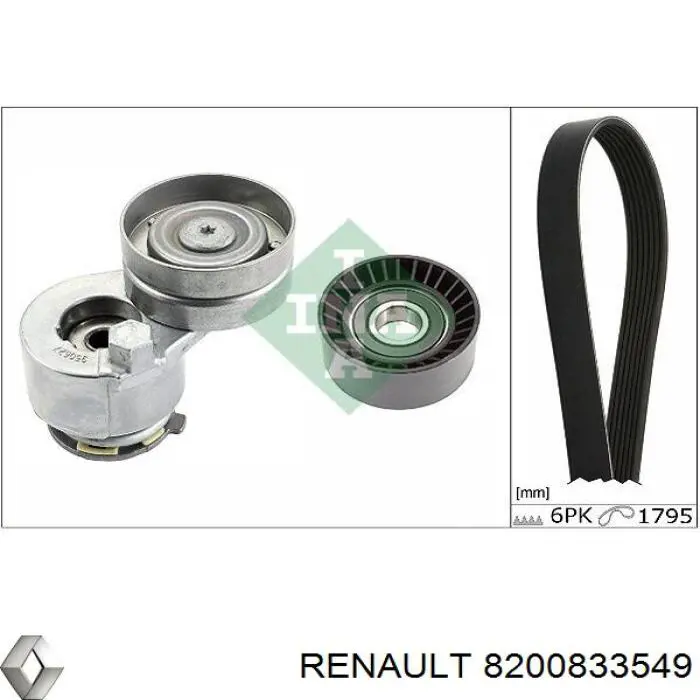 Ремень агрегатов приводной Renault (RVI) 8200833549