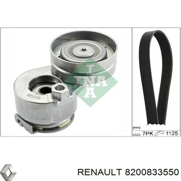 Клиновый ремень Renault (RVI) 8200833550 цена, от 14.68 USD