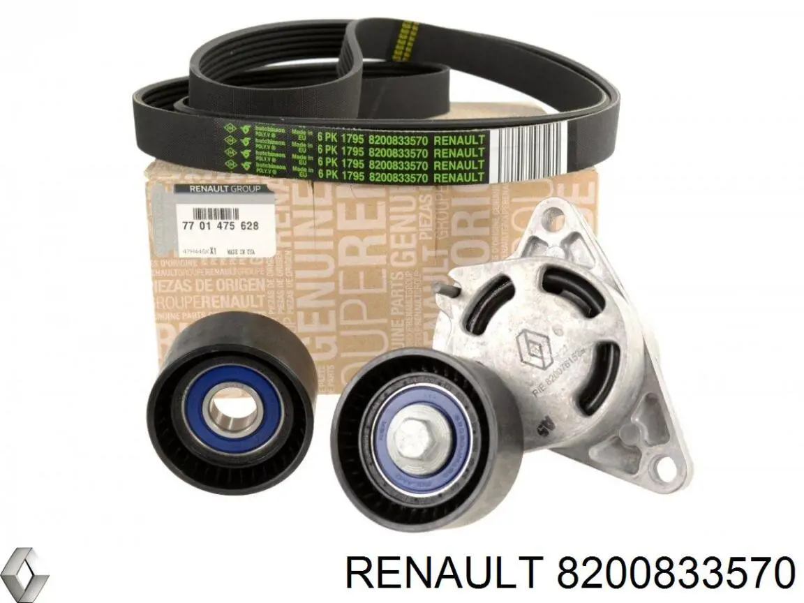 Купить 8200833570 Renault (RVI) Ремень генератора