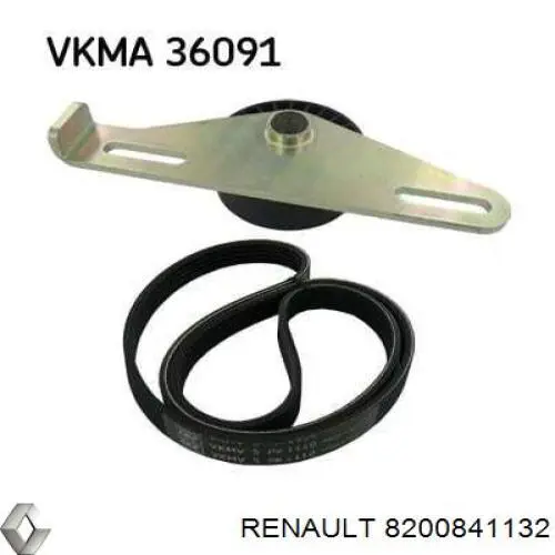 Correia dos conjuntos de transmissão Renault (RVI) 8200841132